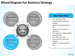Business flowchart mixed diagram for strategy powerpoint slides 0515