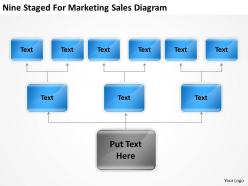 Business Flowchart Nine Staged For Marketing Sales Diagram Powerpoint Slides 0515