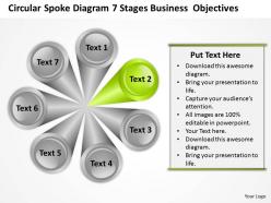 Business flowchart stages objectives powerpoint templates ppt backgrounds for slides
