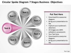 Business flowchart stages objectives powerpoint templates ppt backgrounds for slides
