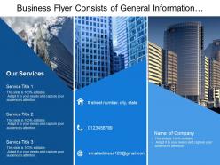 Business flyer consists of general information with service details