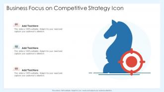 Business focus on competitive strategy icon