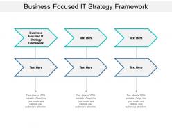 Business focused it strategy framework ppt powerpoint presentation infographics ideas cpb
