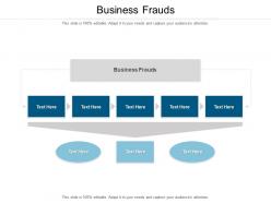 Business frauds ppt powerpoint presentation styles introduction cpb