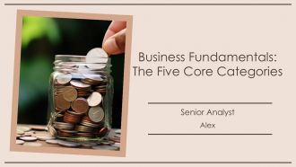 Business Fundamentals The Five Core Categories PPT Mockup AT