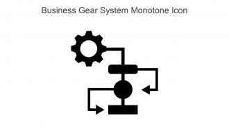 Business Gear System Monotone Icon In Powerpoint Pptx Png And Editable Eps Format