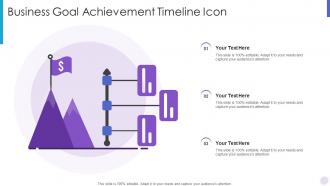 Business goal achievement timeline icon