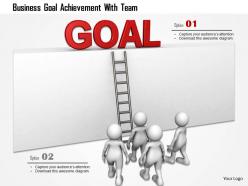 Business goal achievement with team ppt graphics icons