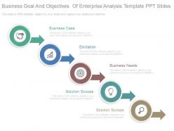 Business goal and objectives of enterprise analysis template ppt slides