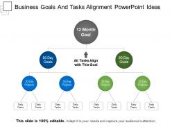 Business goals and tasks alignment powerpoint ideas