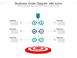 Business goals diagram with icons infographic template