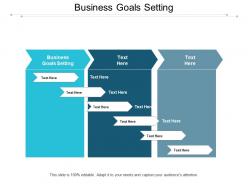 Business goals setting ppt powerpoint presentation infographic template ideas cpb