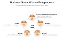 Business grants women entrepreneurs ppt powerpoint presentation model icon cpb