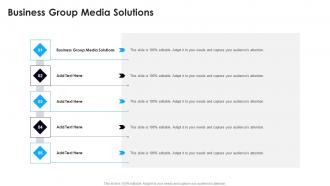 Business Group Media Solutions In Powerpoint And Google Slides Cpb