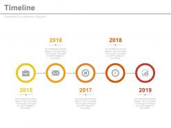Business growth analysis timeline with years powerpoint slides