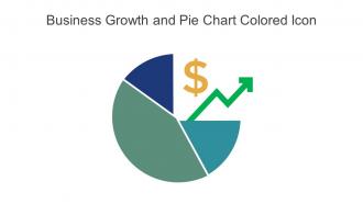 Business Growth And Pie Chart Colored Icon In Powerpoint Pptx Png And Editable Eps Format