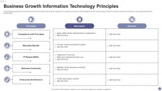 Business Growth Information Technology Principles