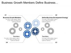 Business growth members define business development strategy