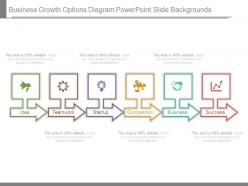 Business growth options diagram powerpoint slide backgrounds
