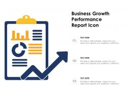 Business growth performance report icon