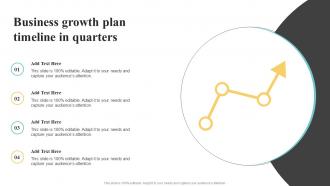 Business Growth Plan Timeline In Quarters Icon