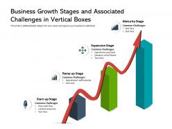 Business growth stages and associated challenges in vertical boxes
