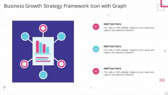 Business Growth Strategy Framework Icon With Graph