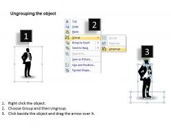 Business growth strategy silhouettes standing on arrows powerpoint diagram templates graphics 712