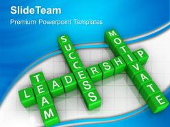 Business growth strategy templates blocks team motivate leadership graphic ppt theme powerpoint