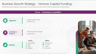 Business Growth Strategy Venture Capital Funding Pitch Deck For Venture Capital Funding