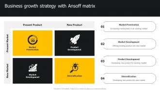 Business Growth Strategy With Ansoff Matrix Developing Strategies For Business Growth And Success
