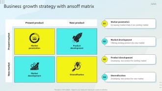 Business Growth Strategy With Ansoff Matrix Steps For Business Growth Strategy SS