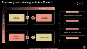 Business Growth Strategy With Ansoff Matrix Strategic Plan For Company Growth Strategy SS V