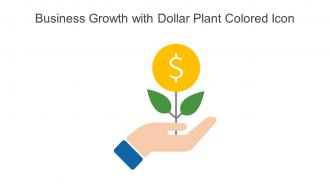 Business Growth With Dollar Plant Colored Icon In Powerpoint Pptx Png And Editable Eps Format