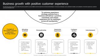 Business Growth With Positive Customer Experience Developing Strategies For Business Growth
