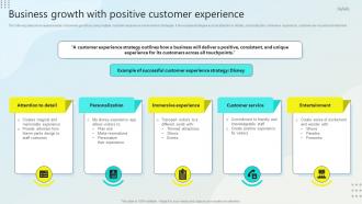 Business Growth With Positive Customer Experience Steps For Business Growth Strategy SS