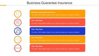 Business Guarantee Insurance Ppt Powerpoint Presentation Pictures Visuals Cpb