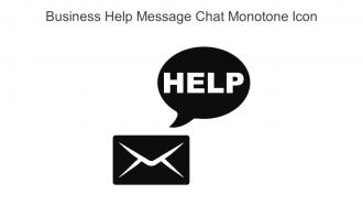 Business Help Message Chat Monotone Icon In Powerpoint Pptx Png And Editable Eps Format