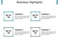 Business highlights presentation portfolio