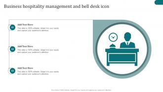 Business Hospitality Management And Bell Desk Icon