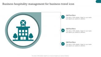 Business Hospitality Management For Business Travel Icon