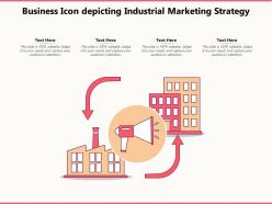 Business Icon Depicting Industrial Marketing Strategy