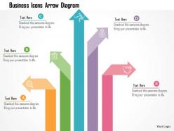 Business icons arrow diagram flat powerpoint design