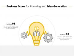Business icons for planning and idea generation