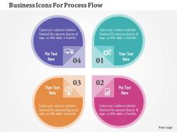 Business icons for process flow flat powerpoint design