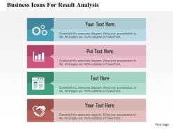 Business icons for result analysis flat powerpoint design