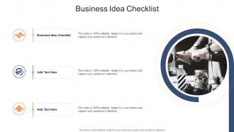 Business Idea Checklist In Powerpoint And Google Slides Cpb