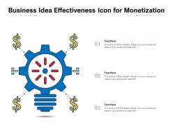 Business Idea Effectiveness Icon For Monetization