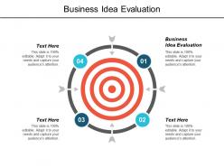 Business idea evaluation ppt powerpoint presentation infographics model cpb