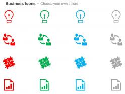 Business idea generation network team of puzzles growth report ppt icons graphics